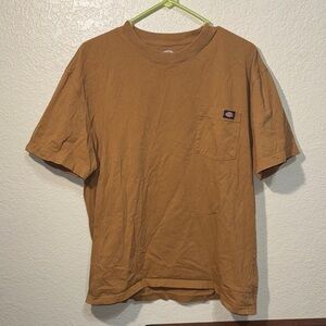 Dickies Brown T-Shirt Size Large Classic Workwear Tee